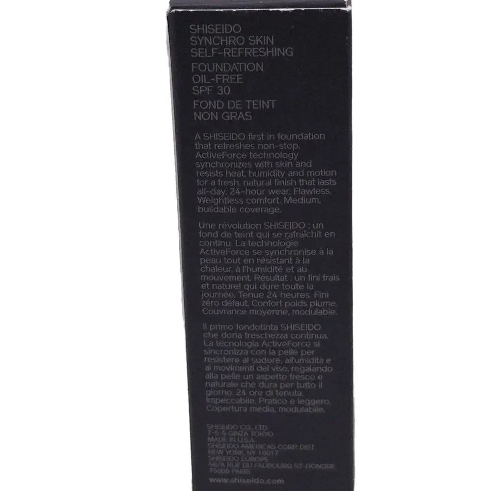 Shiseido Synchro Skin Self-Refreshing Foundation SPF 30 Oil Free 460 Topaz